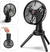 Portable Battery Operated Fan with LED Lantern, 270° Oscillating Fan 10400mAh Outdoor Small Rechargeable Camping Fan